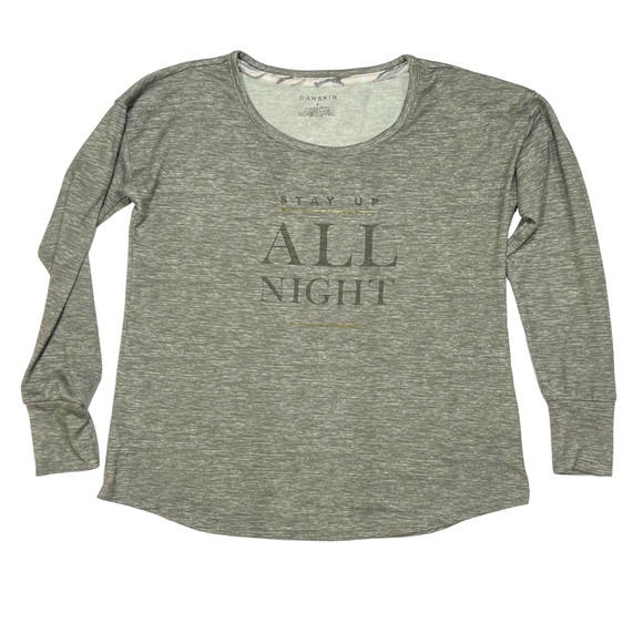 Danskin “Stay up all Night” grey PJ top Small - Picture 3 of 5